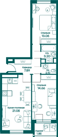 Купить трехкомнатную квартиру в Одинцове. Вариант № 65333, 0, площадь -  квм, цена 11074339 рублей