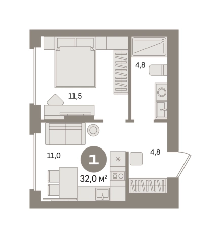 Купить квартиру в ЖК Первый квартал. Вторая очередь в Московской области. Вариант № 8587021, 0, площадь - квм, цена 7530000 рублей