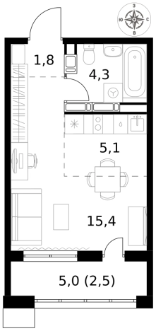 Купить однокомнатную квартиру в новостройках у метро Саларьево в Москве. Вариант № 9654620, 0, площадь -  квм, цена 15245490 рублей