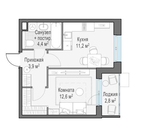 Купить однокомнатную квартиру на вторичке в ЖК Новое Пушкино в Пушкине. Вариант № 166026, 0, площадь -  квм, цена 7830000 рублей