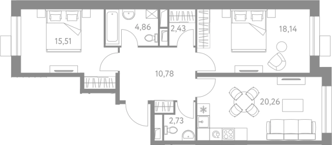 Купить трехкомнатную квартиру у метро Каширская в Москве. Вариант № 74203, 0, площадь -  квм, цена 22545649 рублей