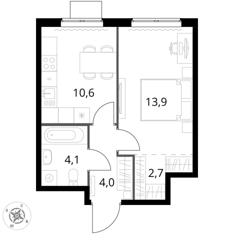 Купить однокомнатную квартиру у метро Щелковская в Москве. Вариант № 9714761, 0, площадь -  квм, цена 19644450 рублей