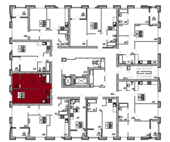 Купить однокомнатную квартиру в ЖК Жилой комплекс "Движение" в Пензе. Вариант № 11682, 19, площадь -  квм, цена 4300000 рублей