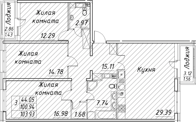 Купить многокомнатную квартиру в ЖК Modum в Санкт-Петербурге. Вариант № 4034845, 0, площадь -  квм, цена 32659192 рублей