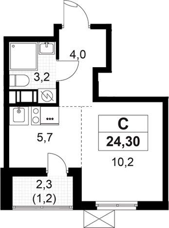Купить Студию в ЖК А101 Лаголово в Ленинградской области. Вариант № 8924368, 0, площадь -  квм, цена 5411124 рублей