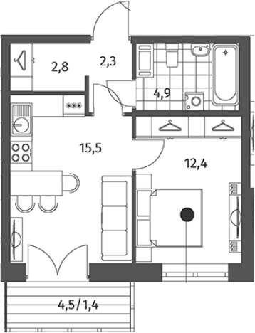 Купить квартиру в ЖК NEWПИТЕР в Ленинградской области. Вариант № 5259002, 0, площадь -  квм, цена 8774000 рублей