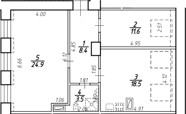 . Вариант № 78672, 0, площадь - 66.9 квм, цена 10302600 рублей