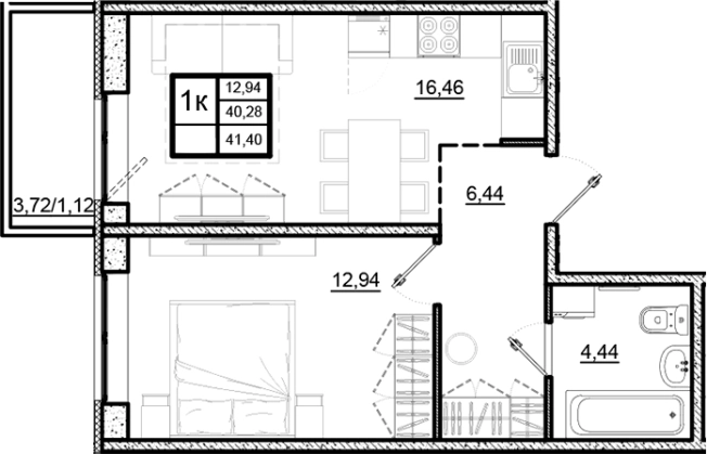 Купить однокомнатную квартиру в ЖК Северный Меридиан в Ленинградской области. Вариант № 7783660, 0, площадь -  квм, цена 7482000 рублей
