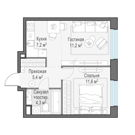 Купить квартиру в ЖК Белый Grad в Мытищах. Вариант № 167296, 0, площадь -  квм, цена 8770000 рублей