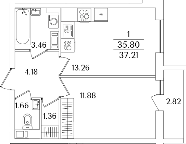 Купить двухкомнатную квартиру в новостройках на улице Тамбасова в Санкт-Петербурге. Вариант № 6713171, 0, площадь -  квм, цена 11759965 рублей