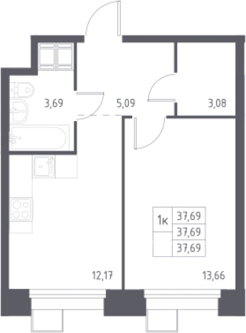 Купить квартиру у метро Румянцево в Москве. Вариант № 3560565, 0, площадь - квм, цена 10102544 рублей