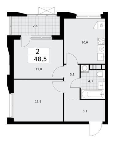 Купить двухкомнатную квартиру в новостройках у метро Бунинская аллея в Москве. Вариант № 834006, 0, площадь -  квм, цена 18967865 рублей