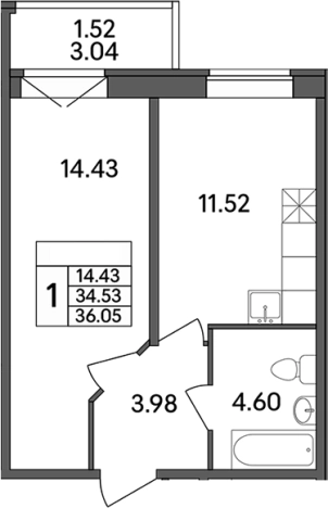 Купить квартиру у метро Парнас в Ленинградской области. Вариант № 7601142, 0, площадь -  квм, цена 4794650 рублей