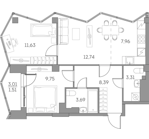 Купить квартиру у метро Нижегородская в Москве. Вариант № 7675744, 0, площадь -  квм, цена 23971536 рублей