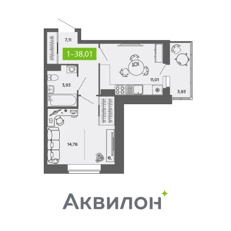 Купить квартиру в новостройках в Северодвинске. Вариант № 56160, 0, площадь -  квм, цена 4575008 рублей