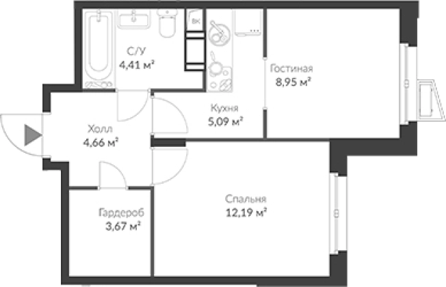 Купить двухкомнатную квартиру на вторичке на улице Центральная в Сертолове. Вариант № 8470308, 0, площадь -  квм, цена 6215213 рублей