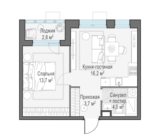 Купить двухкомнатную квартиру в Микрорайоне Новое Пушкино, Пушкино в Пушкине. Вариант № 165889, 0, площадь -  квм, цена 6670000 рублей