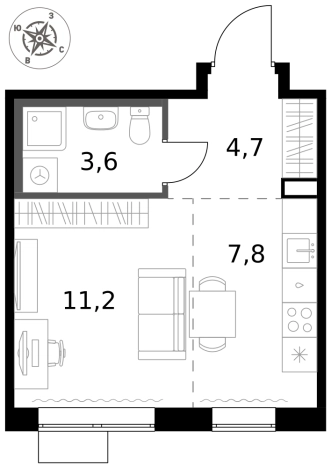 Купить однокомнатную квартиру у метро Саларьево в Москве. Вариант № 9653773, 0, площадь -  квм, цена 14286090 рублей