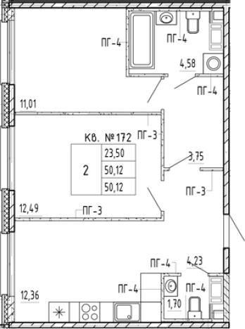 Купить двухкомнатную квартиру в ЖК PlUS Пулковский в Санкт-Петербурге. Вариант № 5587465, 0, площадь -  квм, цена 11297048 рублей