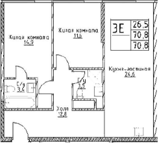 Купить трехкомнатную квартиру у метро Воронцовская в Москве. Вариант № 10306497, 0, площадь -  квм, цена 27151800 рублей