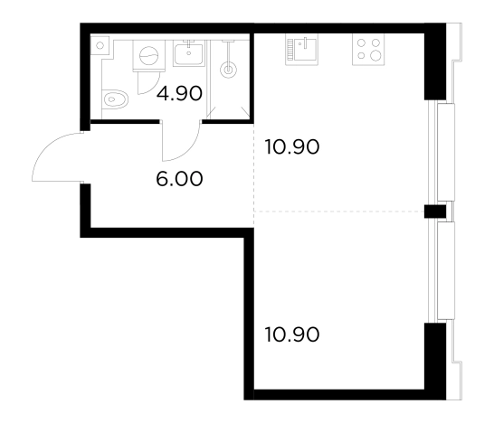 Купить однокомнатную квартиру у метро Балтийская в Москве. Вариант № 9104364, 1, площадь -  квм, цена 21999000 рублей