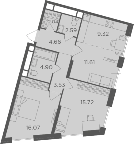 Купить трехкомнатную квартиру в районе Можайский в Москве. Вариант № 62942, 0, площадь -  квм, цена 28078200 рублей
