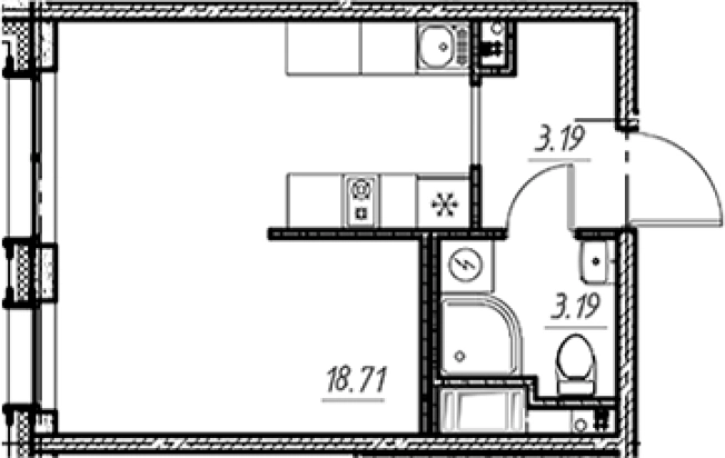Купить Студию у метро Шушары в Санкт-Петербурге. Вариант № 9154481, 0, площадь -  квм, цена 3745310 рублей