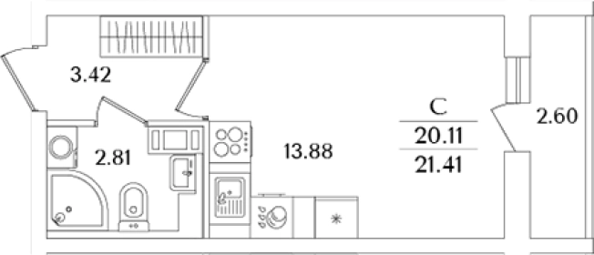 Купить Студию в районе исторический  Сосновая Поляна в Санкт-Петербурге. Вариант № 6712859, 0, площадь -  квм, цена 7594095 рублей