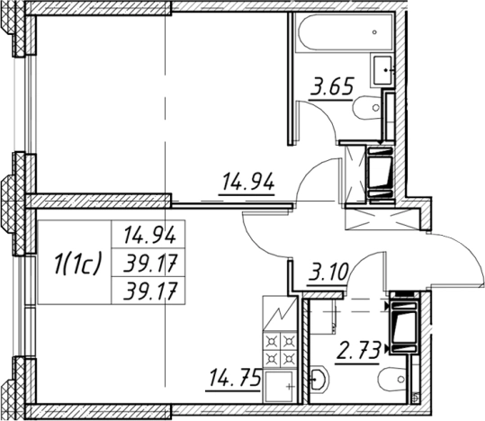 Купить двухкомнатную квартиру в новостройках в ЖК Цивилизация на Неве в Санкт-Петербурге. Вариант № 7849552, 0, площадь -  квм, цена 11478180 рублей