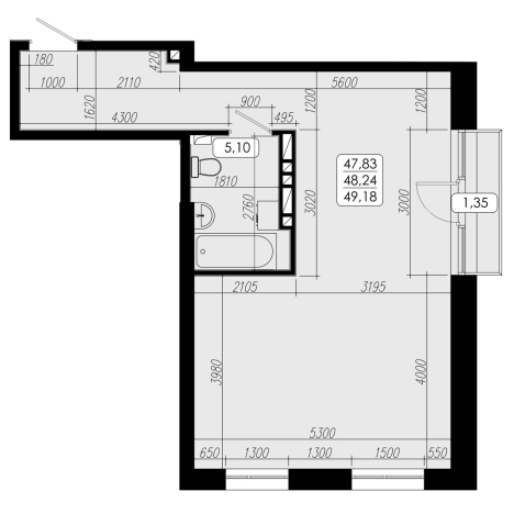 Купить однокомнатную квартиру в Приморском крае. Вариант № 6802119, 0, площадь -  квм, цена 10854000 рублей