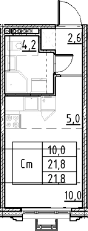 Купить Студию у метро Купчино в Санкт-Петербурге. Вариант № 9328111, 0, площадь -  квм, цена 5570837 рублей