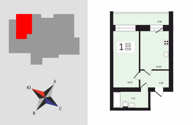 Купить квартиру в новостройках в ЖК Гвардейский в Владимире. Вариант № 69899, 0, площадь -  квм, цена 5144718 рублей