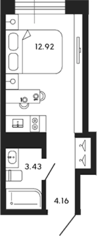 Купить Студию на улице Ремесленная в Санкт-Петербурге. Вариант № 8340222, 0, площадь -  квм, цена 16404924 рублей