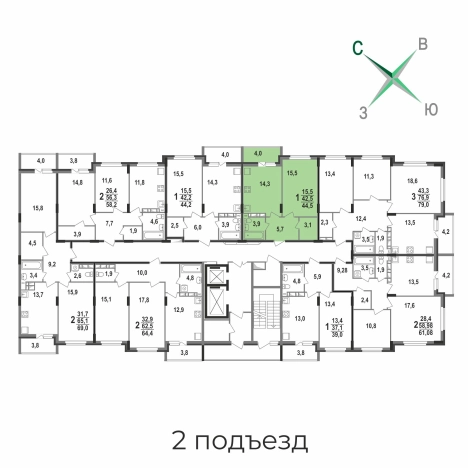 Купить квартиру в новостройках в ЖК "Чайковский" в Коврове. Вариант № 146446, 3, площадь -  квм, цена 4463350 рублей