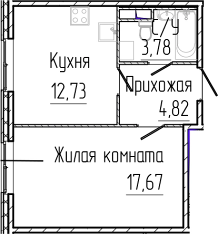 Купить однокомнатную квартиру на вторичке в Сертолове. Вариант № 7979383, 0, площадь -  квм, цена 7777000 рублей