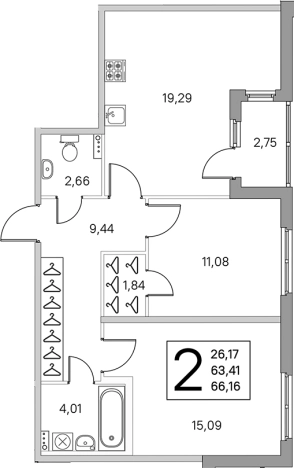 Купить трехкомнатную квартиру в новостройках в ЖК Любоград в Стрельне в Санкт-Петербурге. Вариант № 6866177, 0, площадь -  квм, цена 14406752 рублей