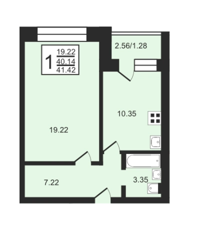 Купить однокомнатную квартиру на вторичке в Архангельской области. Вариант № 8691, 0, площадь -  квм, цена 3120000 рублей