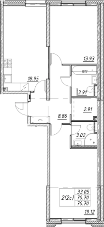 Купить трехкомнатную квартиру у метро Елизаровская в Санкт-Петербурге. Вариант № 7849358, 0, площадь -  квм, цена 19460760 рублей
