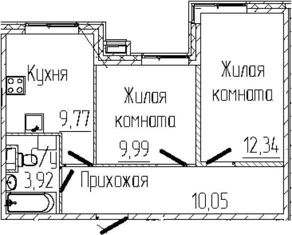 Купить двухкомнатную квартиру в Сертолове. Вариант № 6057454, 0, площадь -  квм, цена 8601269 рублей