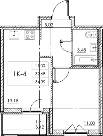 Купить квартиру в ЖК Стороны Света 2 в Ленинградской области. Вариант № 7790668, 0, площадь -  квм, цена 5020940 рублей