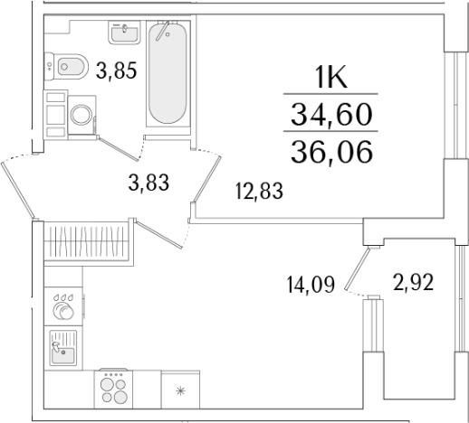Купить однокомнатную квартиру у метро Бухарестская в Санкт-Петербурге. Вариант № 6257391, 0, площадь -  квм, цена 12886708 рублей
