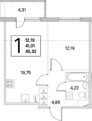 Купить двухкомнатную квартиру у метро Проспект Большевиков в Ленинградской области. Вариант № 8488031, 0, площадь - квм, цена 7098831 рублей