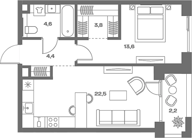 Купить квартиру на улице Часовая в Москве. Вариант № 3566842, 0, площадь -  квм, цена 27532680 рублей