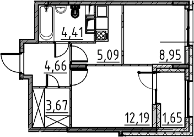Купить двухкомнатную квартиру на улице Мира в Сертолове. Вариант № 8470310, 0, площадь - квм, цена 6737295 рублей