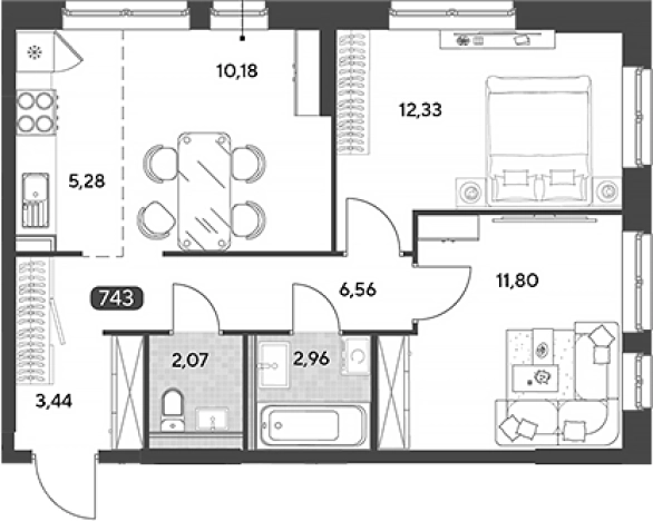Купить квартиру в Калуге. Вариант № 121862, 0, площадь -  квм, цена 7295812 рублей