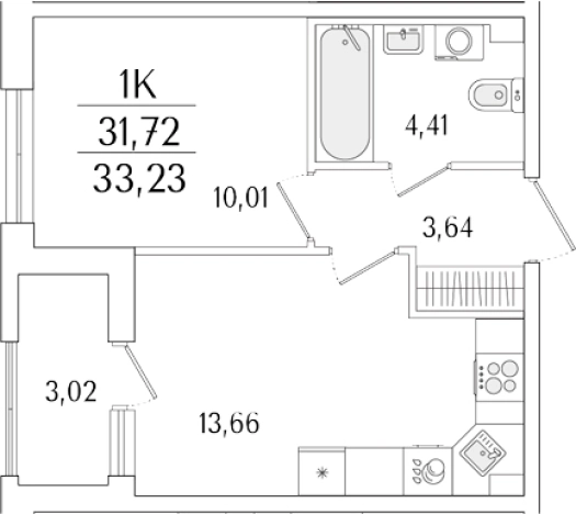 Купить однокомнатную квартиру у метро Бухарестская в Санкт-Петербурге. Вариант № 6258029, 0, площадь -  квм, цена 11951941 рублей