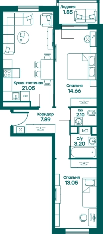 Купить трехкомнатную квартиру в Одинцове. Вариант № 78203, 0, площадь - квм, цена 11171319 рублей