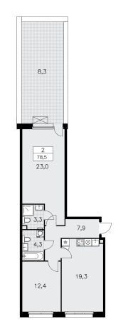 Купить двухкомнатную квартиру в ЖК Дзен-кварталы в Москве. Вариант № 163563, 0, площадь -  квм, цена 24935740 рублей