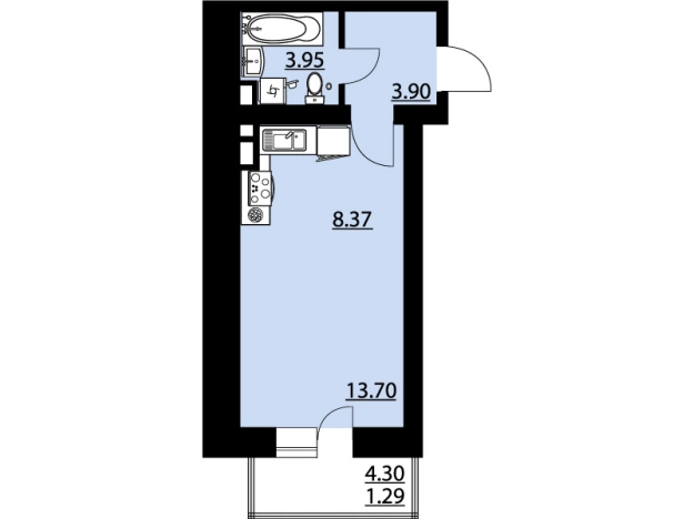 Купить квартиру в новостройках на улице Кленовая в Воронежской области. Вариант № 119064, 0, площадь -  квм, цена 5508565 рублей