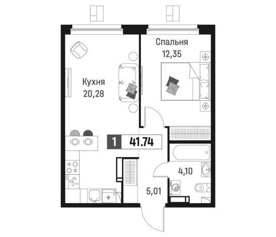 Купить двухкомнатную квартиру в Мурине. Вариант № 6868134, 0, площадь -  квм, цена 8249776 рублей
